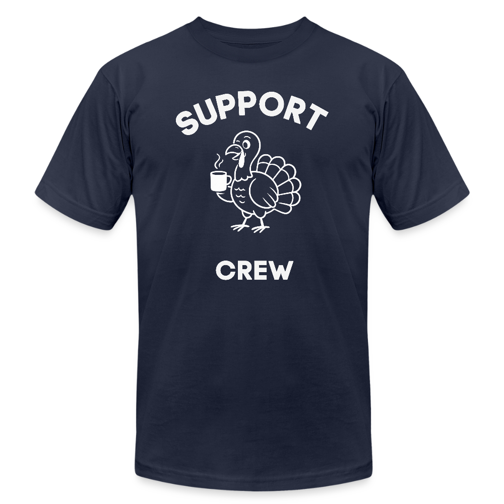 Turkey Trot Support Crew (Front Graphic) Tee Unisex - navy
