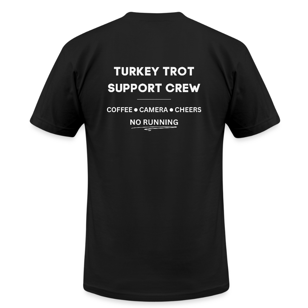 Turkey Trot Support Crew T-Shirt (No Running) Unisex - black
