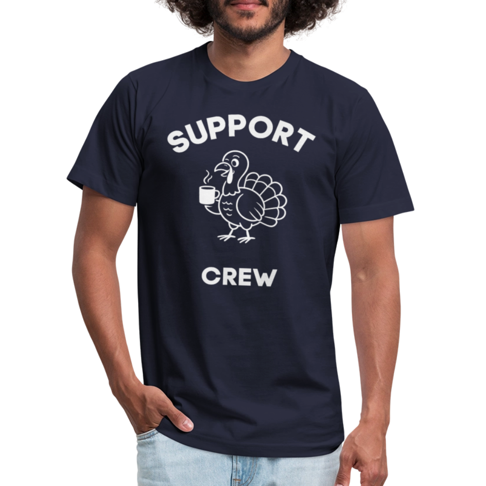 Turkey Trot Support Crew (Front Graphic) Tee Unisex - navy