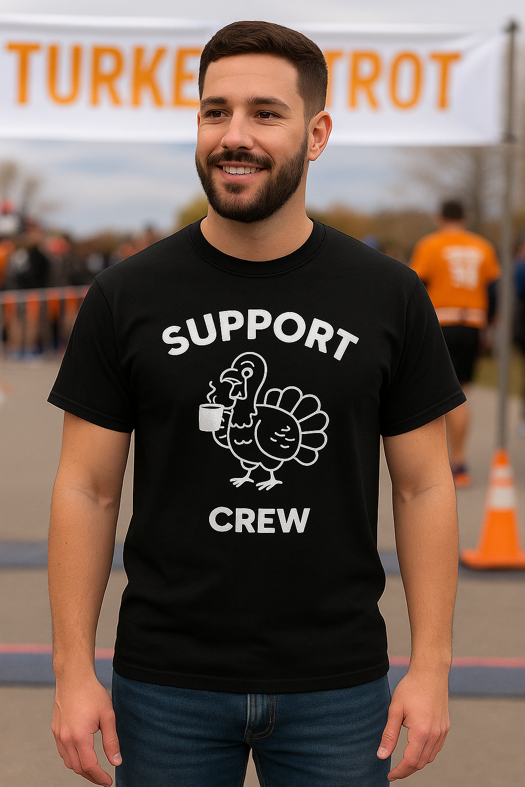 Turkey Trot Support Crew (Front Graphic) Tee Unisex