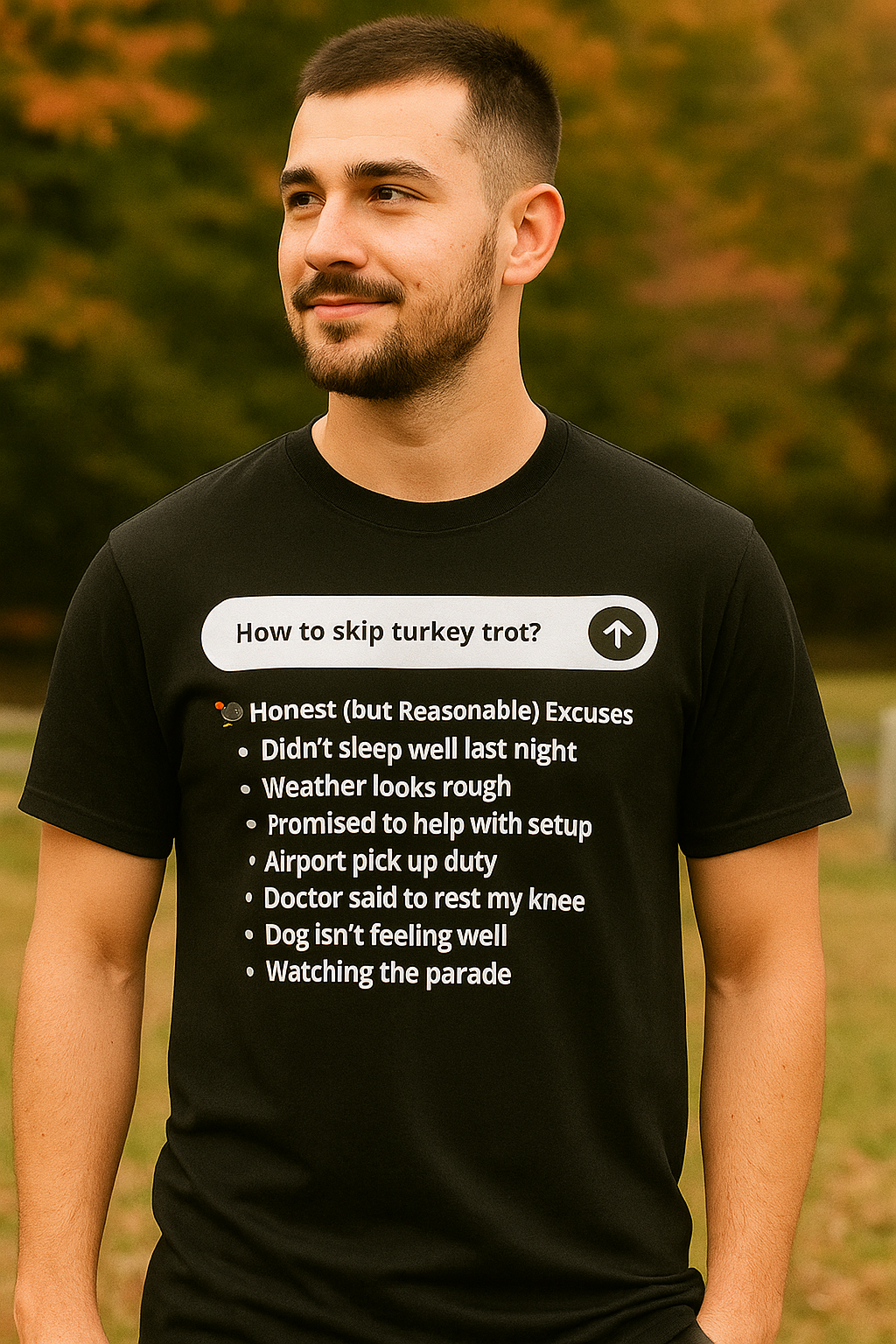 "How to skip Turkey Trot?" Ask AI Tee (Unisex)